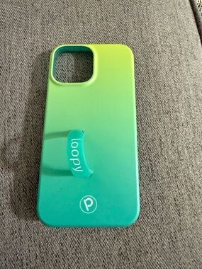 Loopy Case Teal to Lime Gradient Phone Case with Loop Grip